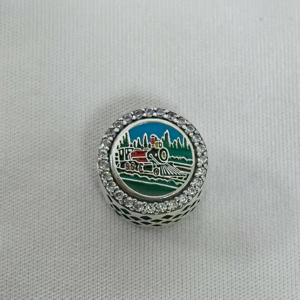 Pandora Chattanooga Travel Train Bead Charm Present, S925 Silver Jewelry